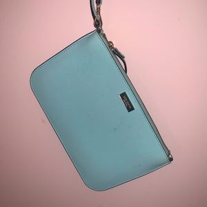 USED ONCE BABY BLUE KATE SPADE WRISTLET